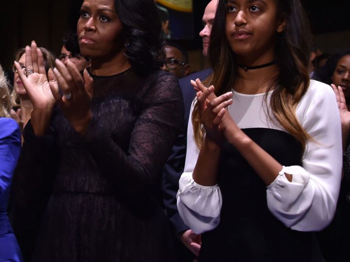 Malia Obama and Michelle Obama