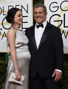 Rosalind Ross and Mel Gibson at the Oscars