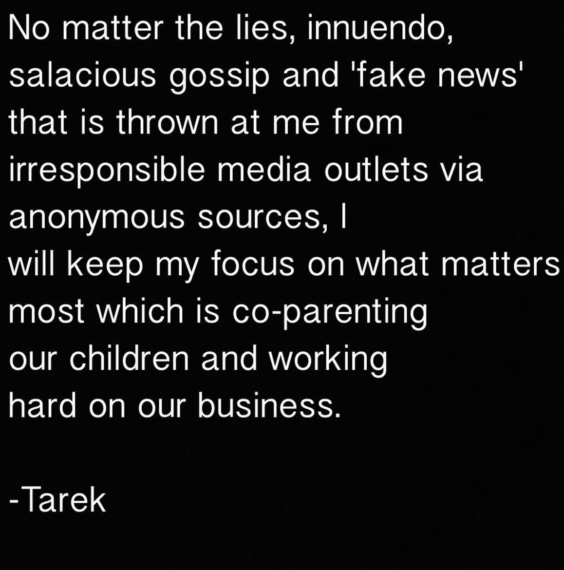 tarek Moussa instagream The Hollywood Gossip