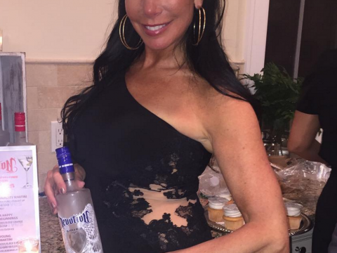 Danielle Staub with Vodka