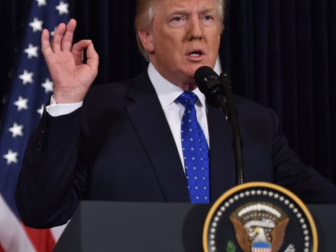 Donald Trump at the Lectern
