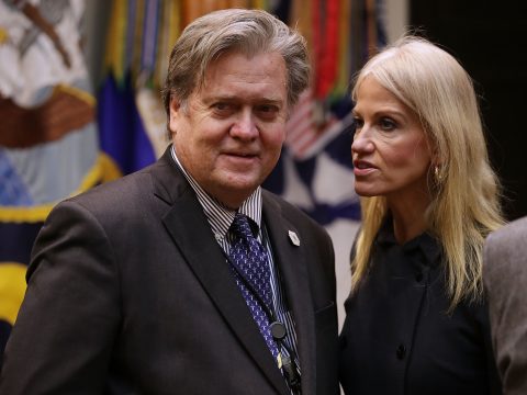 Steve Bannon and Kellyanne Conway
