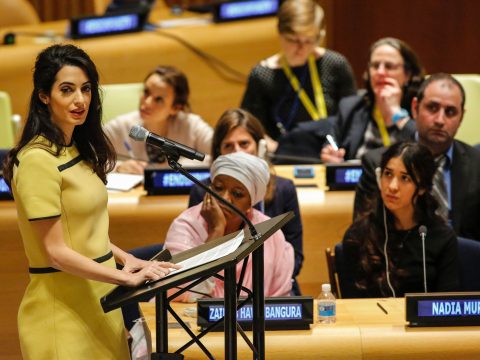 Amal Clooney Speaks Against ISIS, Magazine Can't Get Over Her Baby Bump