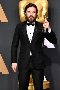 Casey Affleck with an Oscar
