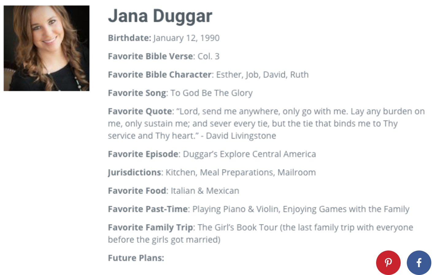 Jana Duggar Profile - The Hollywood Gossip