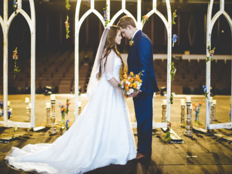 Joy-Anna and Austin at the Altar