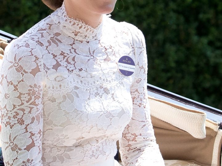 Kate Middleton Sitting in White