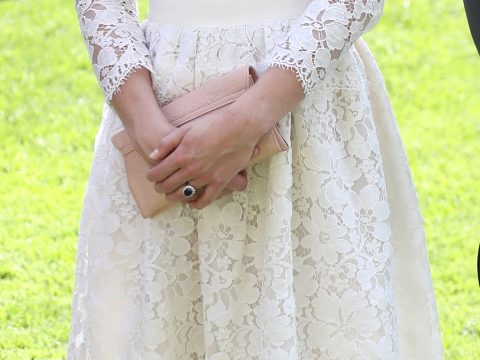 Kate Middleton Standing in White