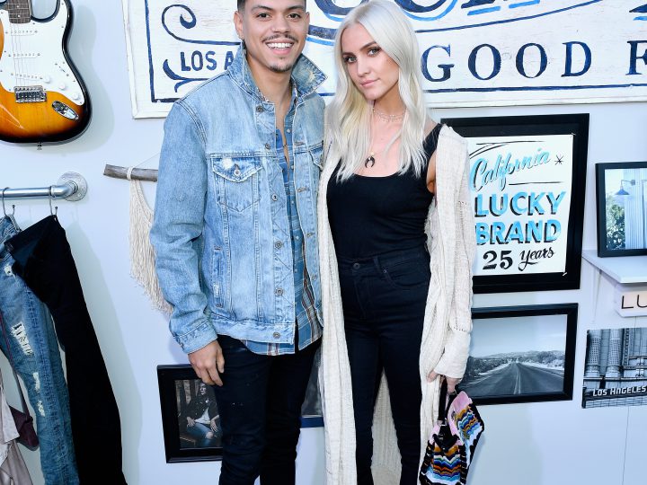 Ashlee Simpson and Evan Ross Smile
