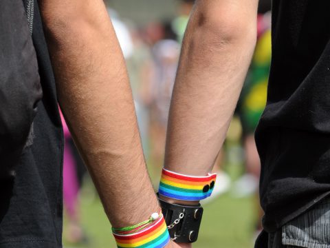 Handholding at Pride