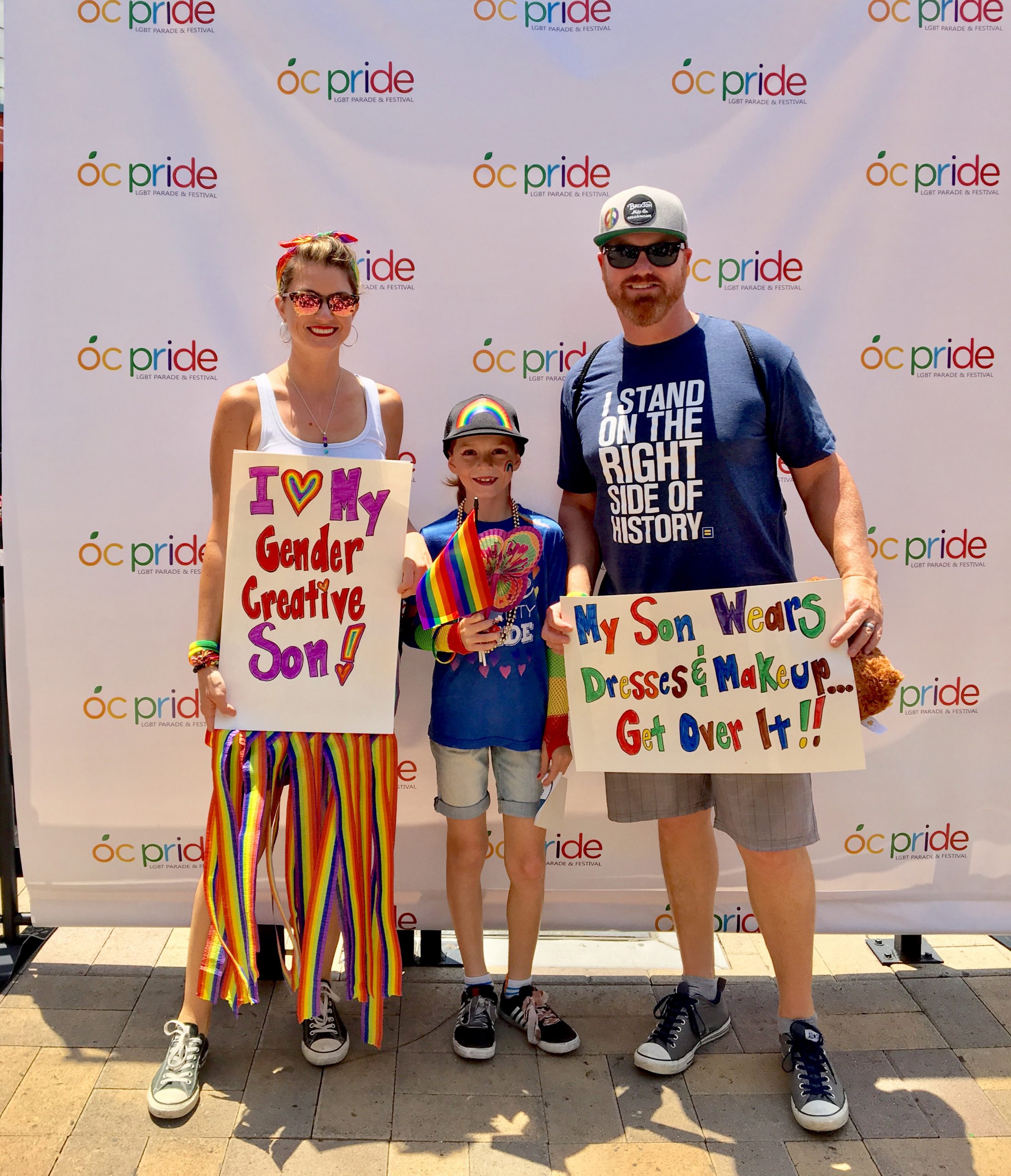 Lori, CJ, and Matt at Orange County Pride The Hollywood Gossip