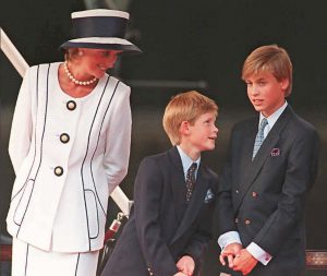 Princess Diana with William and Harry