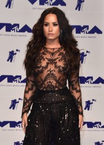 Demi Lovato Wears Black