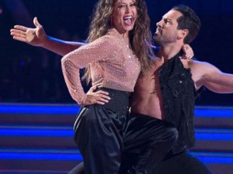 Maksim Chmerkovskiy with Vanessa Lachey