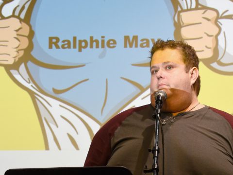 Ralphie May at Podium