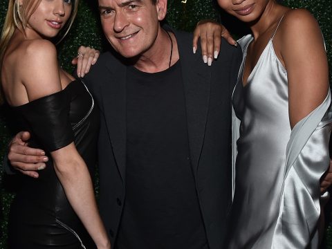 Charlie Sheen and Two Women