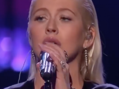 Christina Aguilera Performs at AMAs