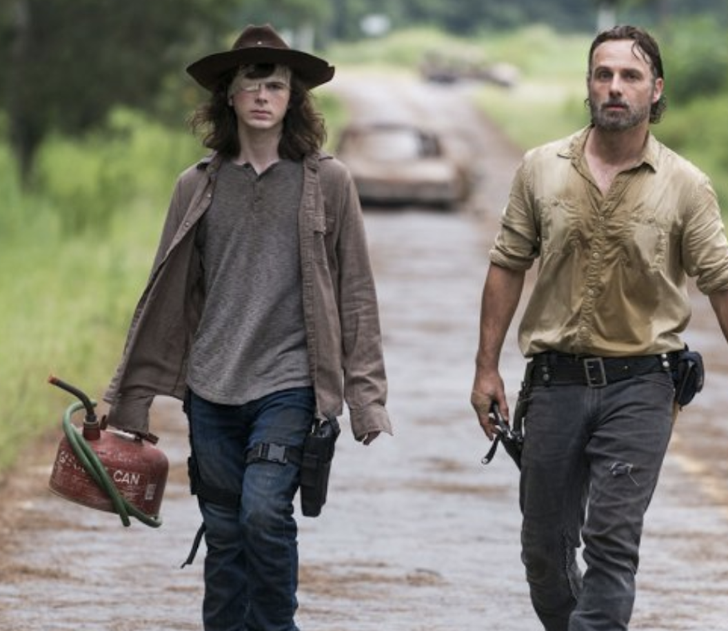 Carl and Rick Grimes - The Hollywood Gossip