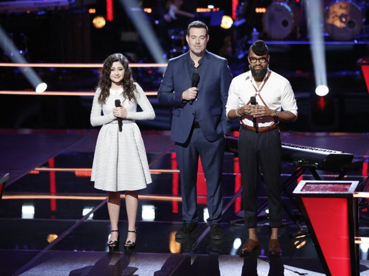Livia Faith, Carson Daly, Terrence Cunningham on The Voice