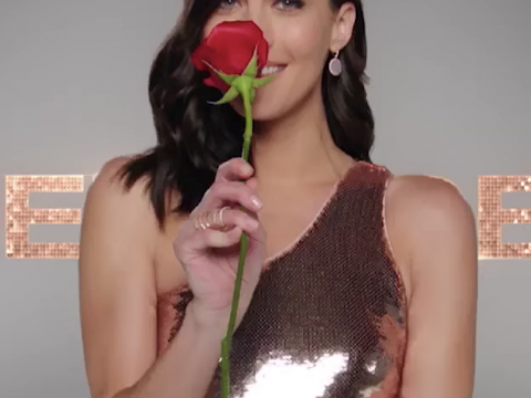 Becca Kufrin Smells a Rose