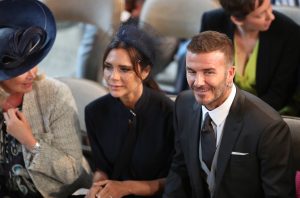 David and Victoria Beckham at the Royal Wedding