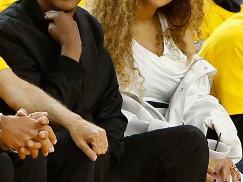 Beyonce and Jay Z at the Game