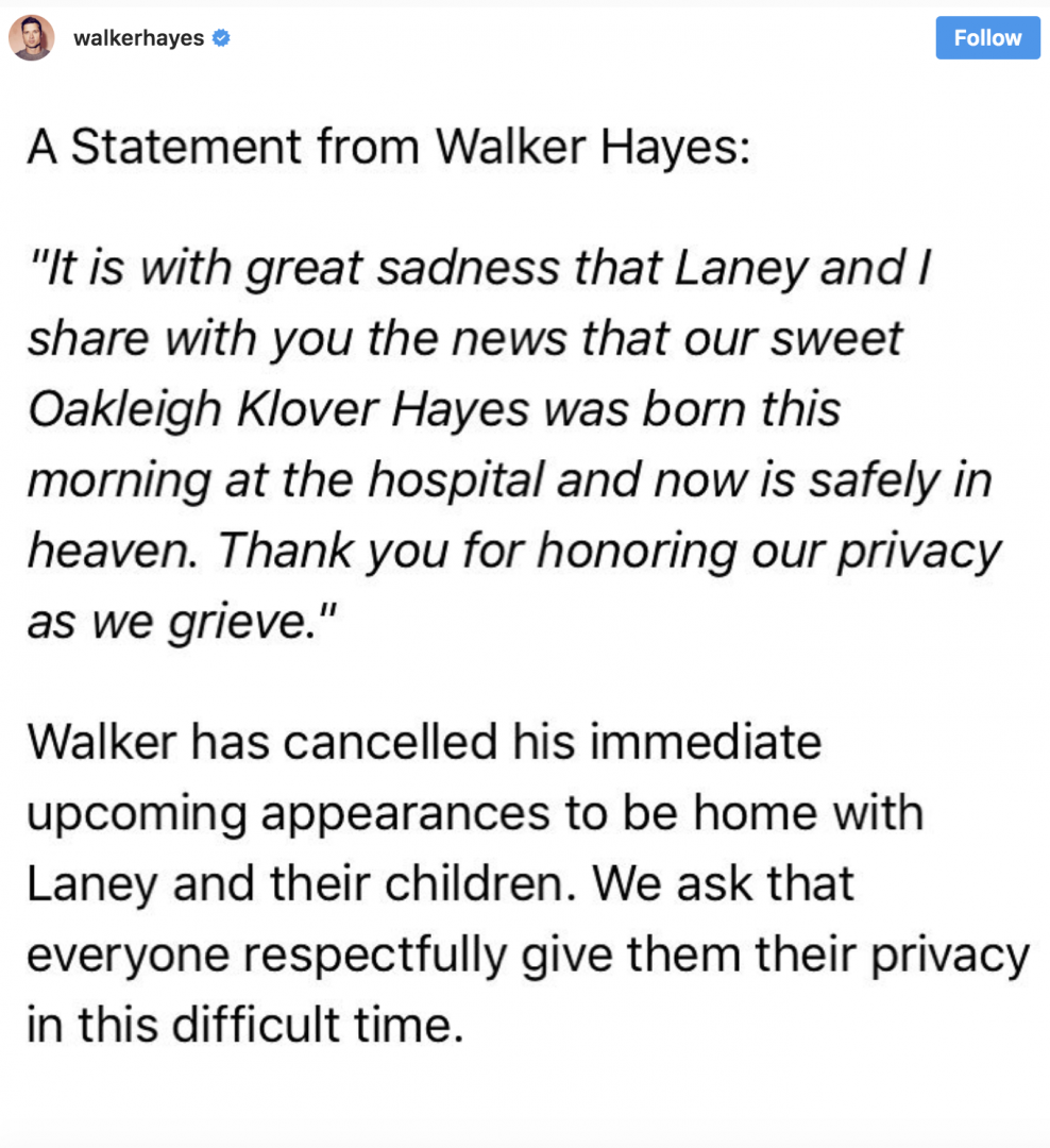 Walker Hayes states The Hollywood Gossip