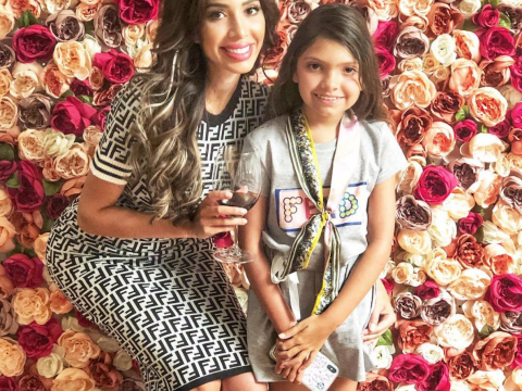 Farrah and Sophia with Flowers - The Hollywood Gossip
