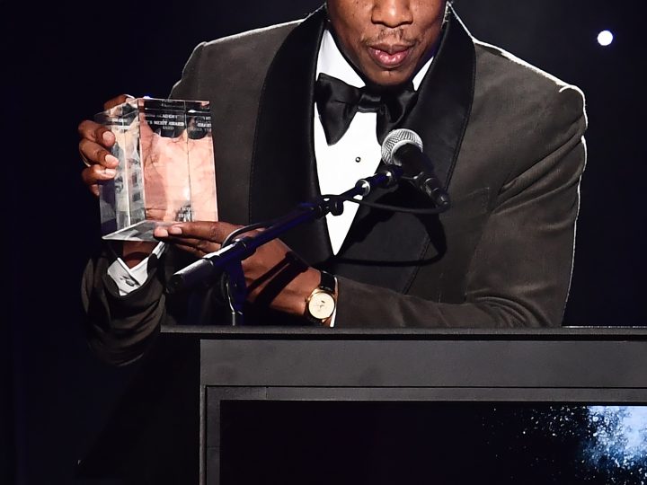 Jay-Z with a Trophy