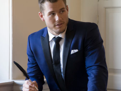 Colton Underwood with a Pen