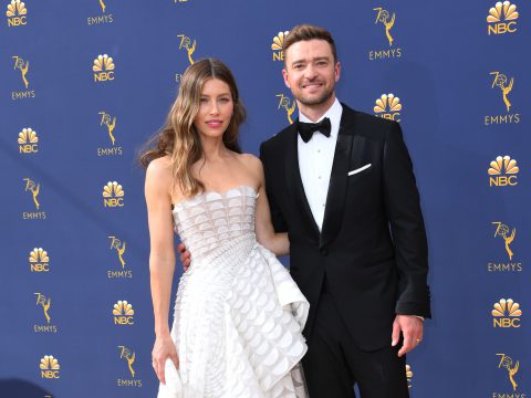 Jessica Biel and Justin Timberlake at the Emmys