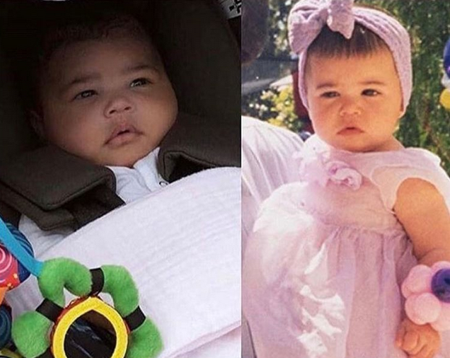 Kylie Jenner and Stormi Webster, SideBySide Baby Pics 02 The