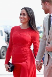 Meghan Markle: Pregnant in Red