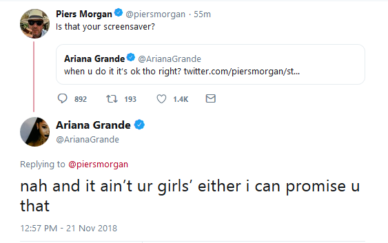 Ariana Grande and Her Mom Destroy Piers Morgan Over Misogyny - The ...
