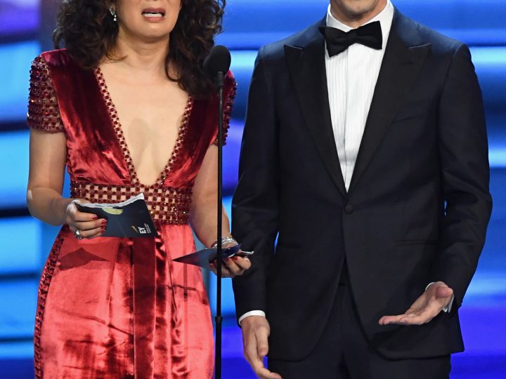 Sandra Oh and Andy Samberg
