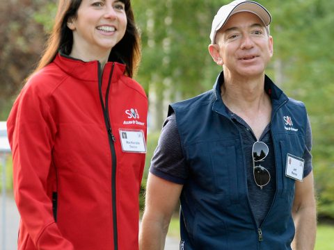 Jeff Bezos with Wife