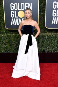 Kaley Cuoco at the Globes