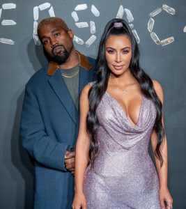Kanye West and Kim Kardashian for Versace