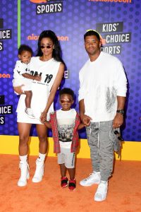 Russell Wilson and Ciara and Kids
