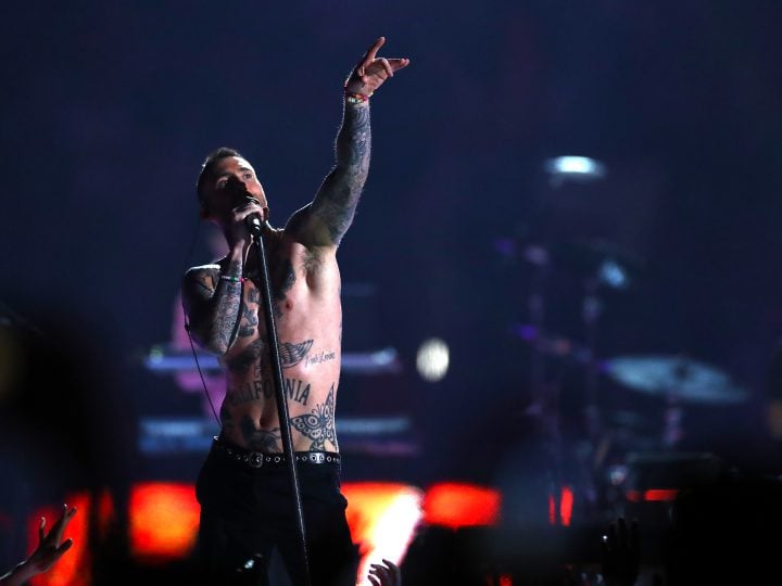 Adam Levine Goes Shirtless at Super Bowl, Twitter Goes Insane