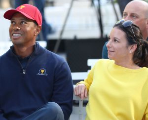 Erica Herman and Tiger Woods