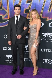 Scarlett Johansson with Colin Jost