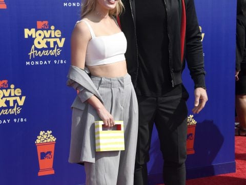 Cassie Randolph and Colton Underwood at the MTV Movie and TV Awards