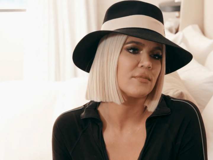 Khloe Kardashian Wears a Stylish Hat