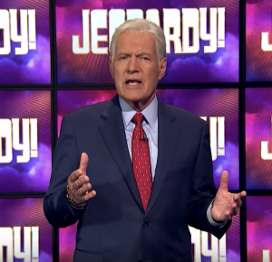 Alex Trebek on Set
