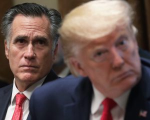 Mitt Romney with Donald Trump