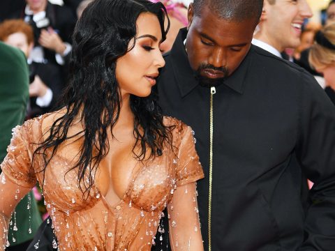 Kim Kardashian with Ye