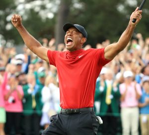 Tiger Woods Celebrates