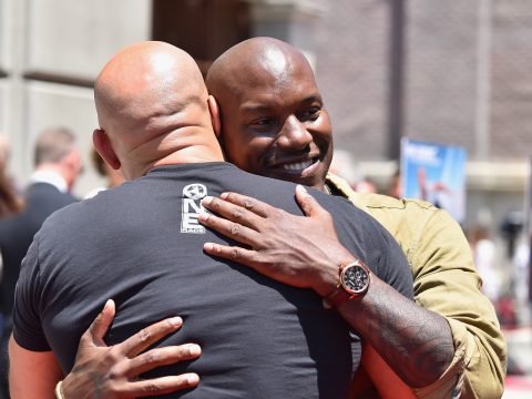 Tyrese Gibson Hugs Vin Diesel