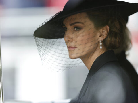 Kate Middleton at a funeral